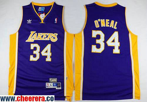 Shaquille O'Neal Los Angeles Lakers purple Throwback jersey