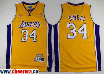 Shaquille O'Neal Los Angeles Lakers yellow Throwback jersey