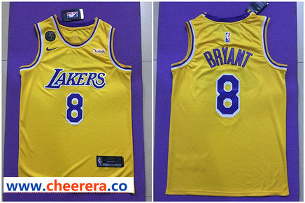 Kobe Bryant Los Angeles Lakers yellow jersey