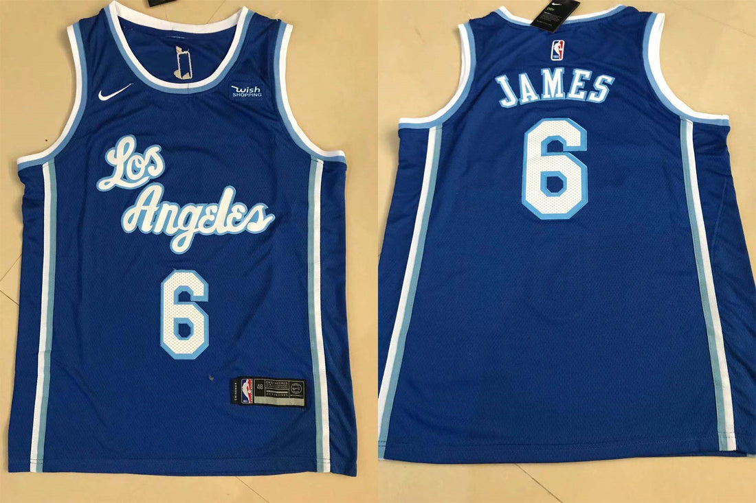 James Los Angeles Lakers blue jersey