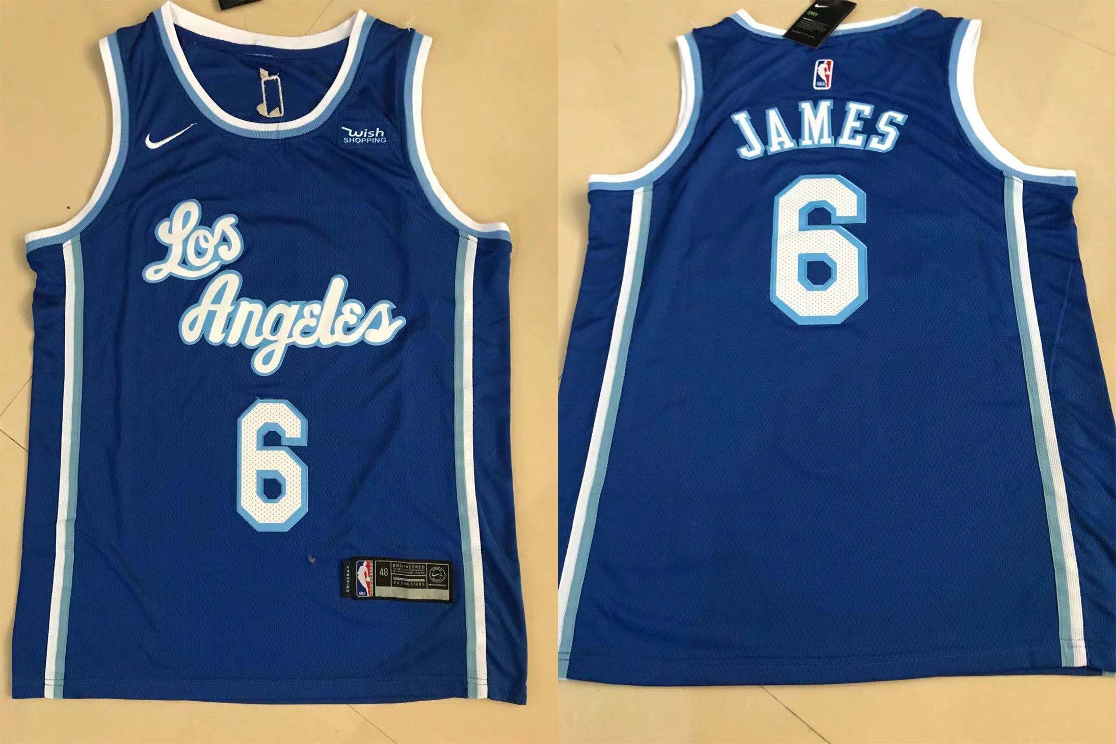 James Los Angeles Lakers blue jersey