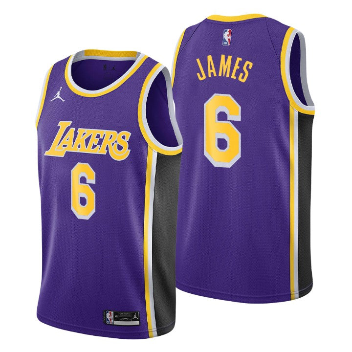 James Los Angeles Lakers purple jersey