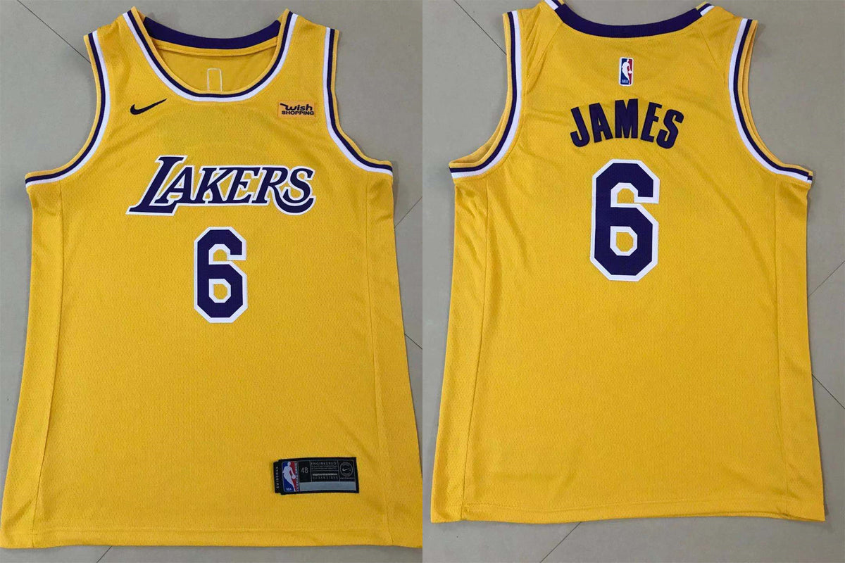 James Los Angeles Lakers yellow jersey