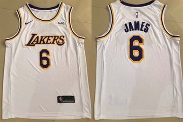 James Los Angeles Lakers white jersey