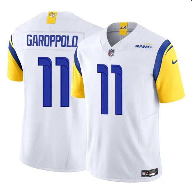 Jimmy Garoppolo Los Angeles Rams white Vapor jersey