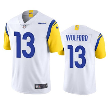 John Wolford Los Angeles Rams white Vapor jersey