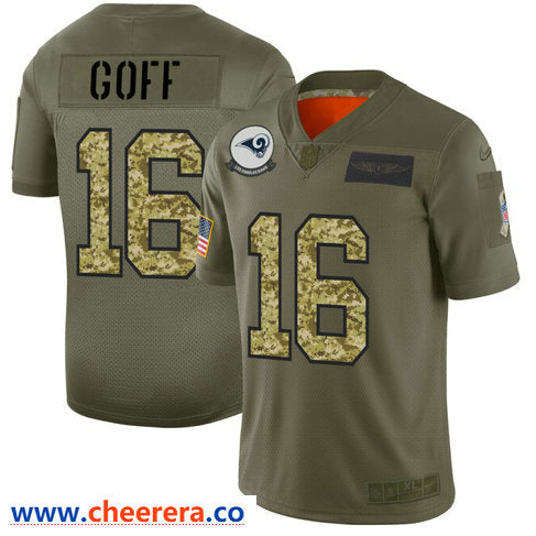 Jared Goff Los Angeles Rams olive Salute To Service jersey