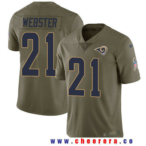 Kayvon Webster Los Angeles Rams olive Salute To Service jersey