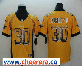 Todd Gurley II Los Angeles Rams gold Color Rush jersey