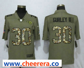 Todd Gurley II Los Angeles Rams olive Salute To Service jersey