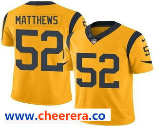 Clay Matthews Los Angeles Rams gold Color Rush jersey