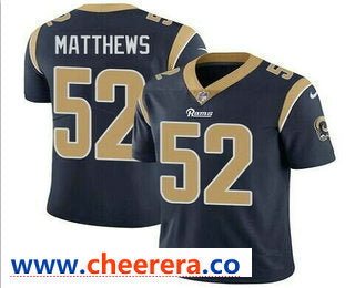 Clay Matthews Los Angeles Rams navy Vapor jersey
