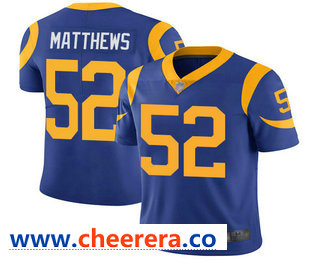 Clay Matthews Los Angeles Rams royal Vapor jersey
