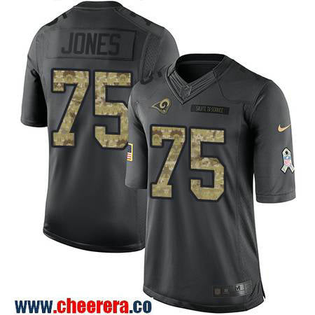 Deacon Jones Los Angeles Rams black Salute To Service jersey