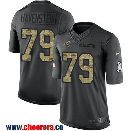 Rob Havenstein Los Angeles Rams black Salute To Service jersey