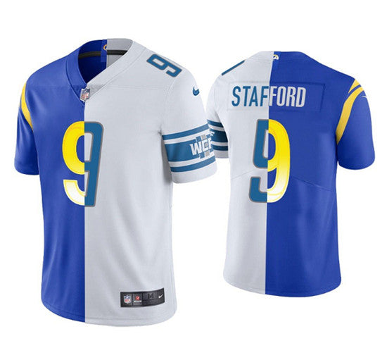 Matthew Stafford Los Angeles Rams royal Split jersey