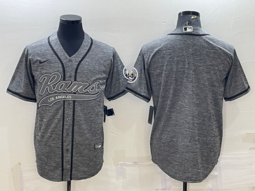 Custom Los Angeles Rams grey jersey