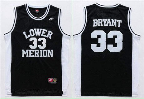 High School Kobe Bryant Lower Merion black jersey