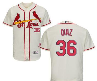 MLB Diaz St. Louis Cardinals cream jersey