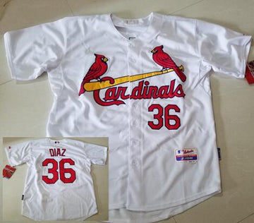 MLB Diaz St. Louis Cardinals white jersey