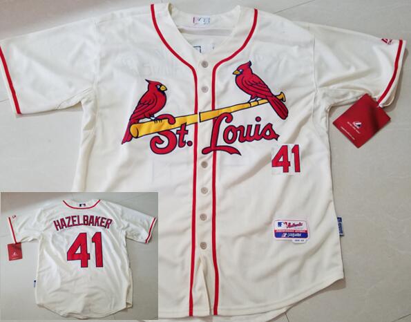MLB Hazelbaker St. Louis Cardinals cream jersey