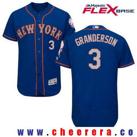 Majestic Curtis Granderson New York Mets royal Authentic jersey