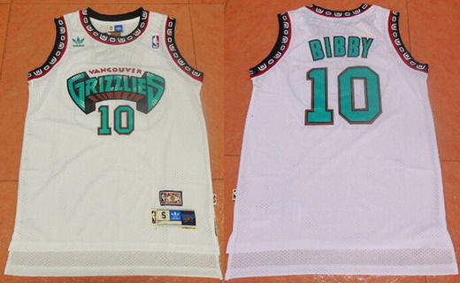 Mike Bibby Memphis Grizzlies white Throwback jersey