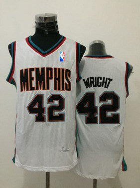 Lorenzen Wright Memphis Grizzlies white Throwback jersey