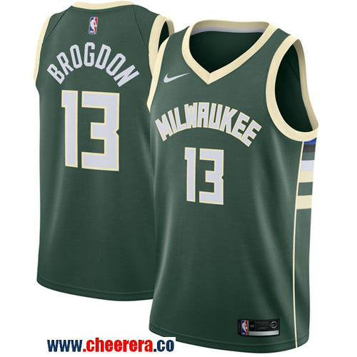 Nike Malcolm Brogdon Milwaukee Bucks green jersey