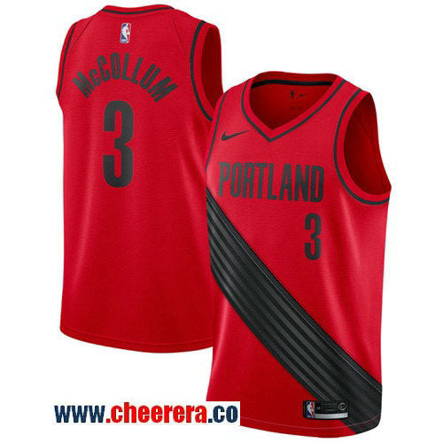 Nike C.J. McCollum Portland Trail Blazers red jersey