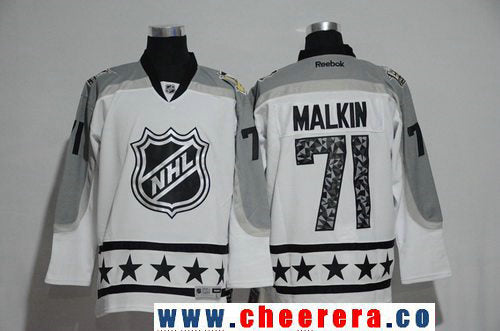 Metropolitan Division Evgeni Malkin Reebok Pittsburgh Penguins white All-Star jersey