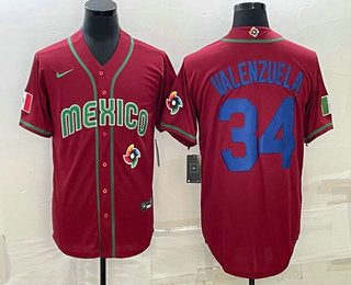Fernando Valenzuela Mexico Baseball red Classic jersey