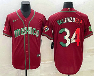 Fernando Valenzuela Mexico Baseball red Classic jersey