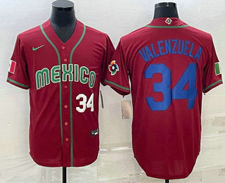 Fernando Valenzuela Number Mexico Baseball red Classic jersey