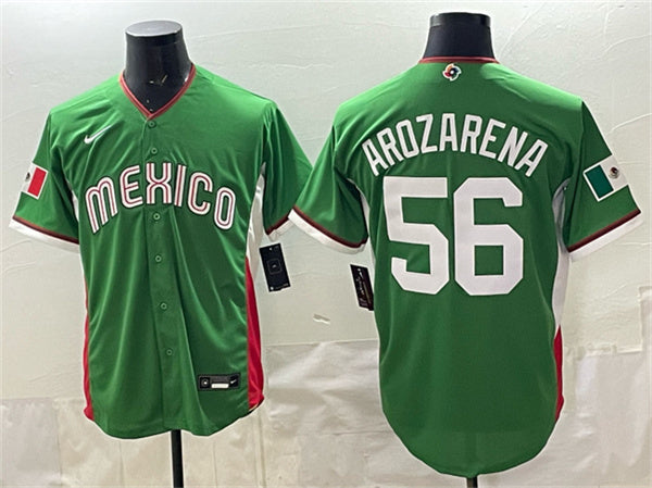Randy Arozarena Mexico Baseball green Classic jersey