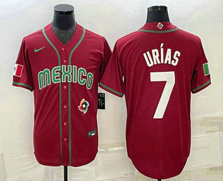 Julio Urias Mexico Baseball red Classic jersey