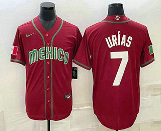 Julio Urias Mexico Baseball red Classic jersey