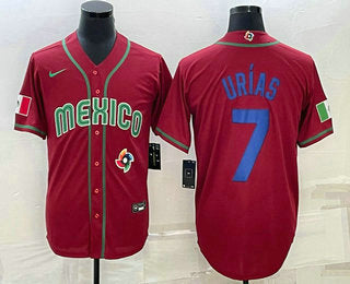 Julio Urias Mexico Baseball red Classic jersey