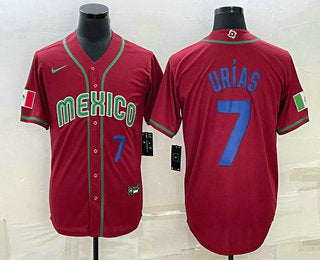 Julio Urias Number Mexico Baseball red Classic jersey