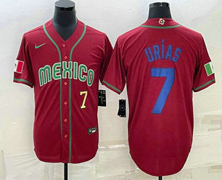 Julio Urias Number Mexico Baseball red Classic jersey