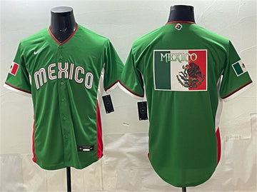 Logo Mexico Baseball green Classic jersey