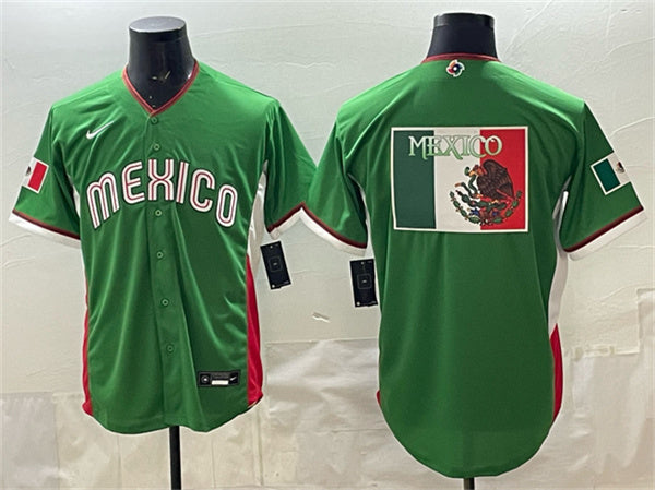 Logo Mexico Baseball green Classic jersey