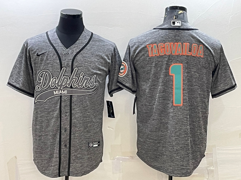 Tua Tagovailoa Miami Dolphins grey jersey