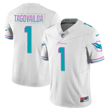 Tua Tagovailoa Miami Dolphins white Vapor jersey