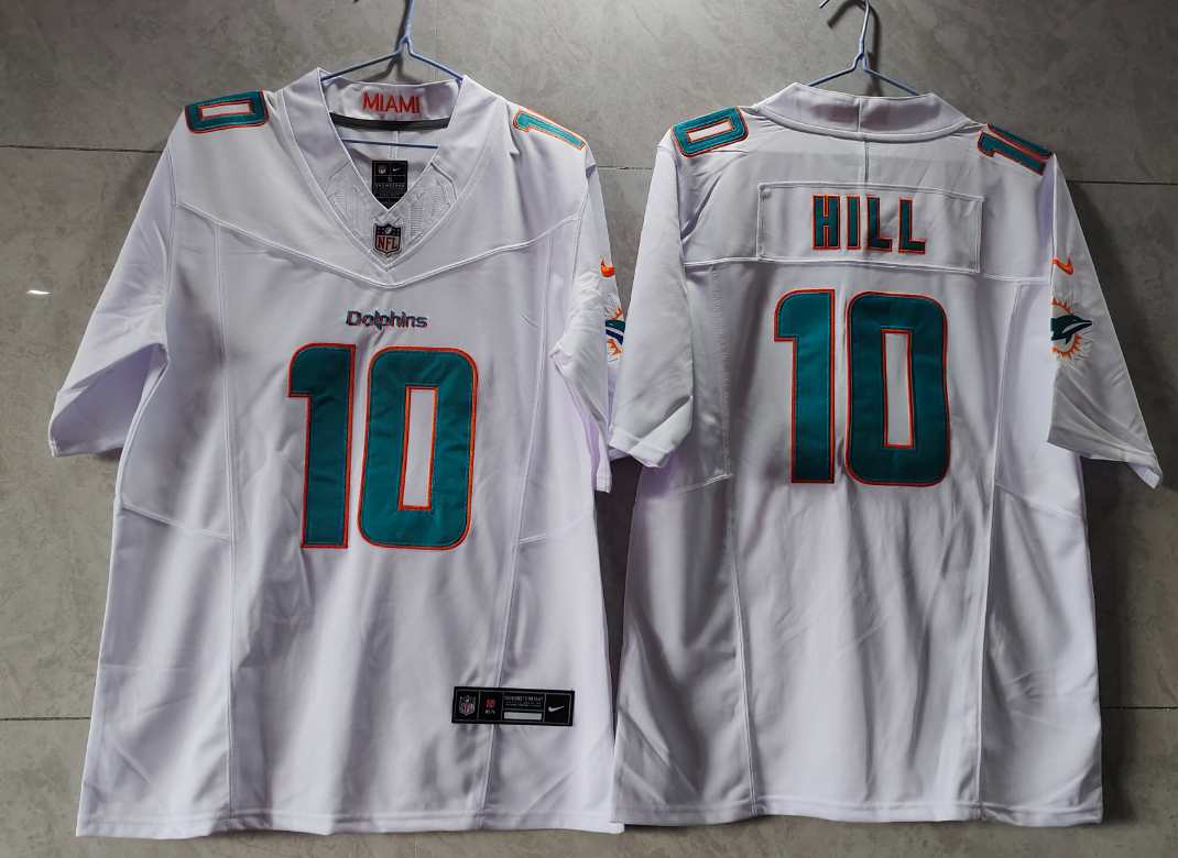 Tyreek Hill Miami Dolphins white FUSE jersey