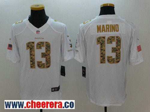 Dan Marino Miami Dolphins white Salute To Service jersey