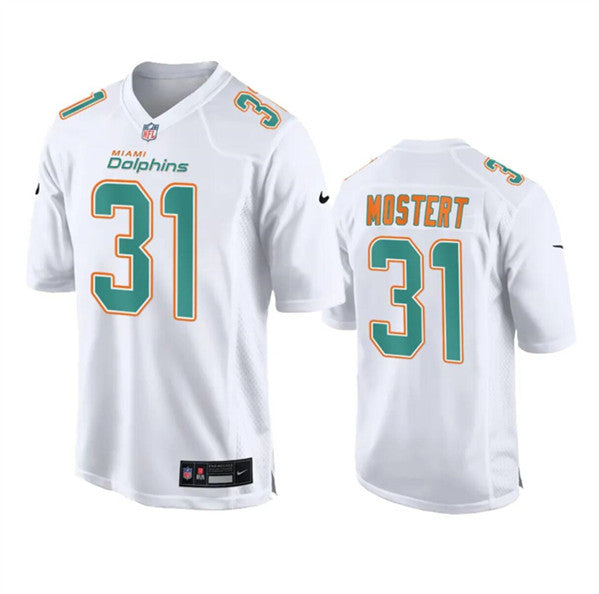 Raheem Mostert Miami Dolphins white Vapor jersey