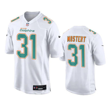 Raheem Mostert Miami Dolphins white Vapor jersey