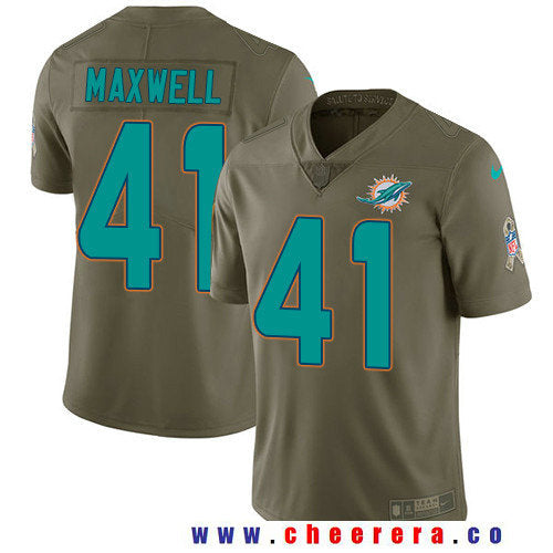 Byron Maxwell Miami Dolphins olive Salute To Service jersey
