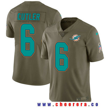 Jay Cutler Miami Dolphins olive Salute To Service jersey